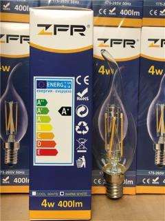 لامپ فیلامنت کم مصرف لوستری برند ZFR زد اف