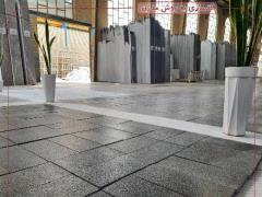 سنگ جدید برای کف حیاط در خمینی شهر