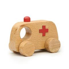 ماشین اسباب بازی چوبی آمبولانس دارمازو