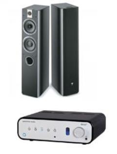 فروش سیستم استریو پیشرفته خانگی focal و آمپلیفایر peachtree audio
