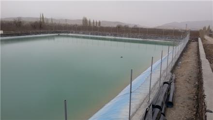 استخر ذخیره آب با ورق پلیمری ژئوممبران