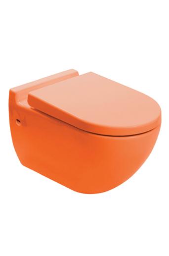 توالت فرنگی وال هنگ فانتزی رنگ نارنجی