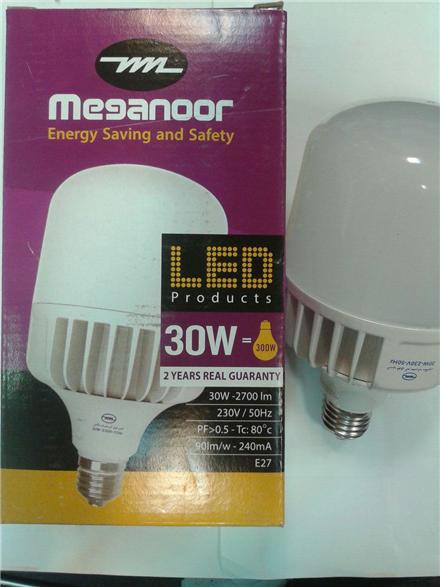 فروش لامپ 30 وات LED , مدل استوانه ای , با نور دهی بسیار بالا