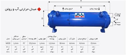 مبدل حرارتی آب و روغن بایار صنعت تبریز