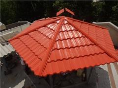 فروش پوشش سقف سوله نما ورق رنگی گالوانیزه طرح سفال