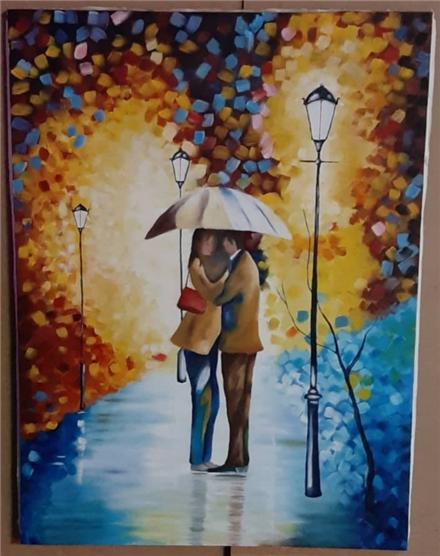 تابلو نقاشیه  باران