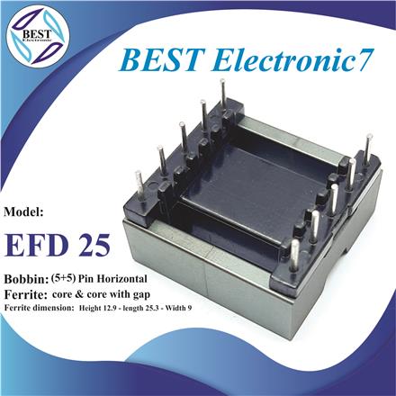 بوبین و  هسته فریت EFD 25