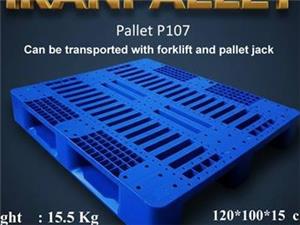 پالت پلاستیکی 15.5 کیلویی کد P107 ابعاد 120در 100